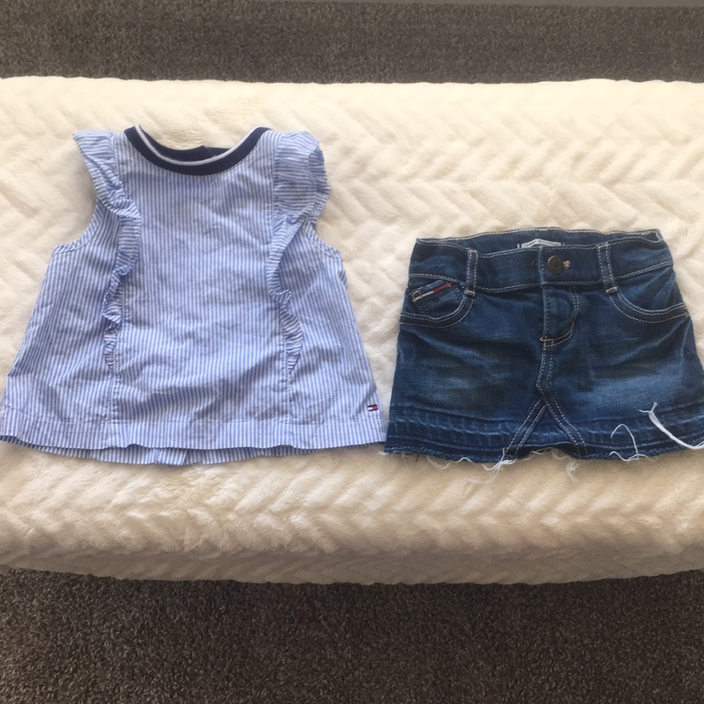 Tommy Hilfiger Jean Skirt Outfit ❌